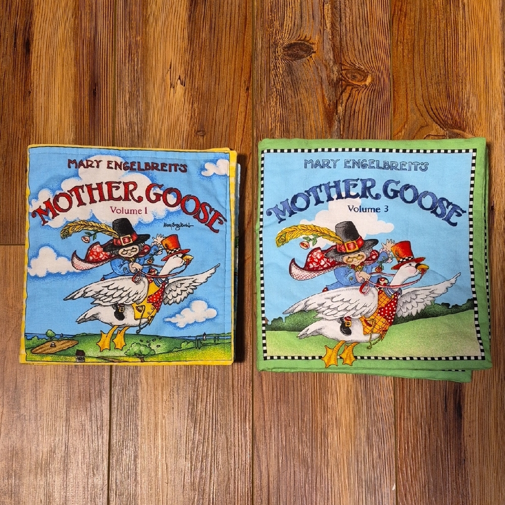 Mary Engelbreit Mother Goose Vol. 1 & 3 Soft Cloth Fabric Books